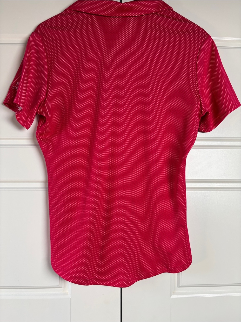 adidas Hot Pink Microdot Golf Polo - Picture 6 of 7